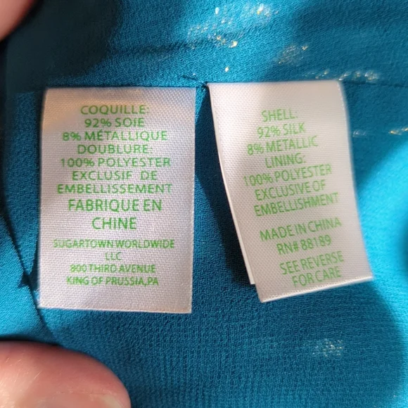 NWT Lilly Pulitzer silk Sienne top, size 00 - Picture 6 of 12
